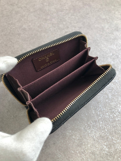 CHANEL Coco Mark Coin Purse Black Vintage fputsn