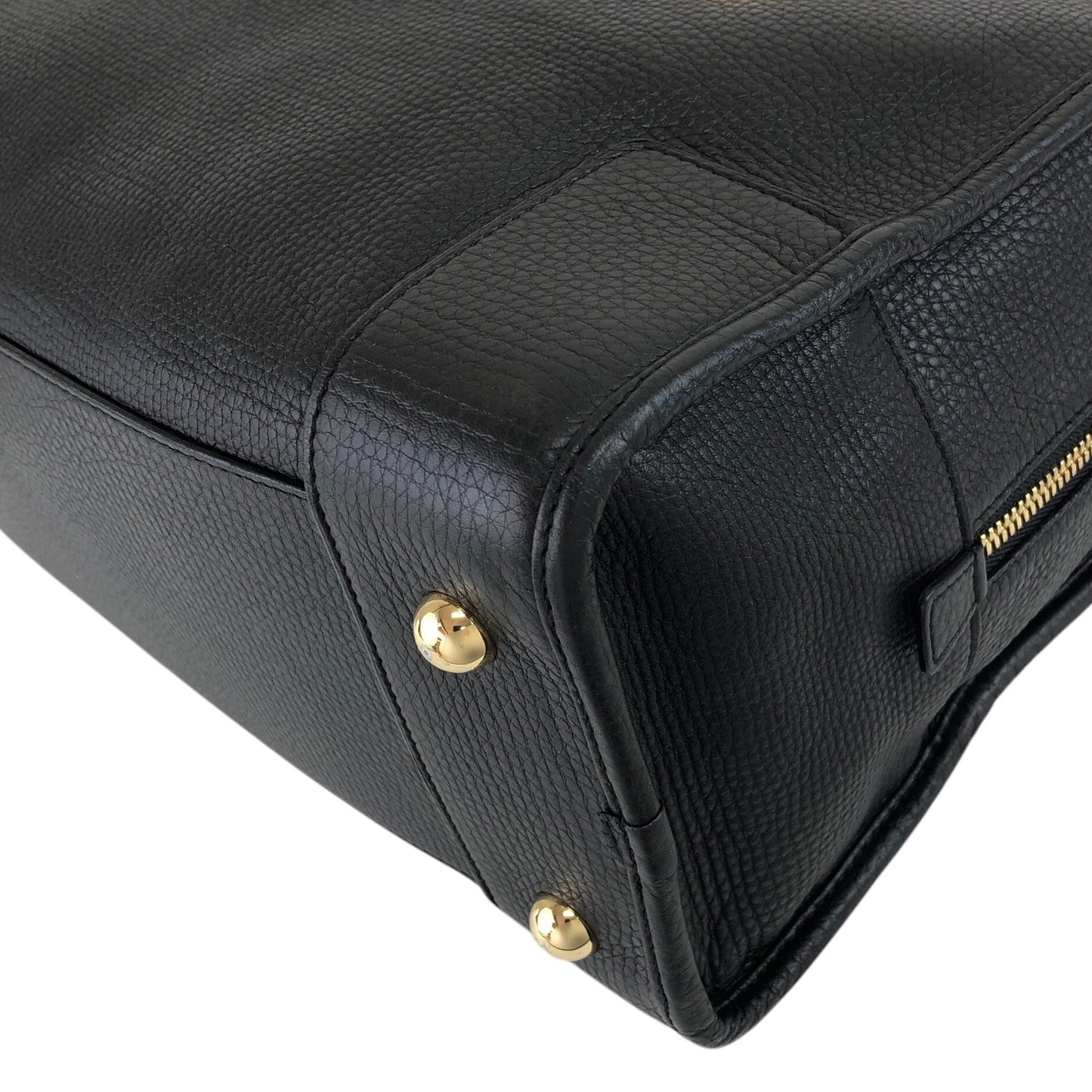 LOEWE Amazona36 Anagram Boston bag Handbag Black Vintage gwsi3e