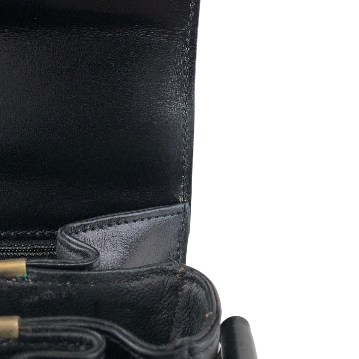 CELINE Horse Bit Shoulder bag Black Vintage jh7wiz