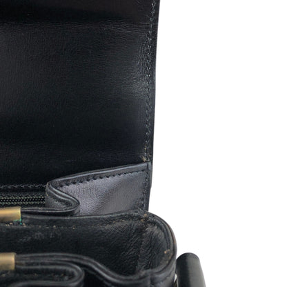 CELINE Horse Bit Shoulder bag Black Vintage jh7wiz