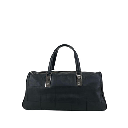 CHANEL Chocolate Bar Handbag Boston bag Black Vintage 6yfva8