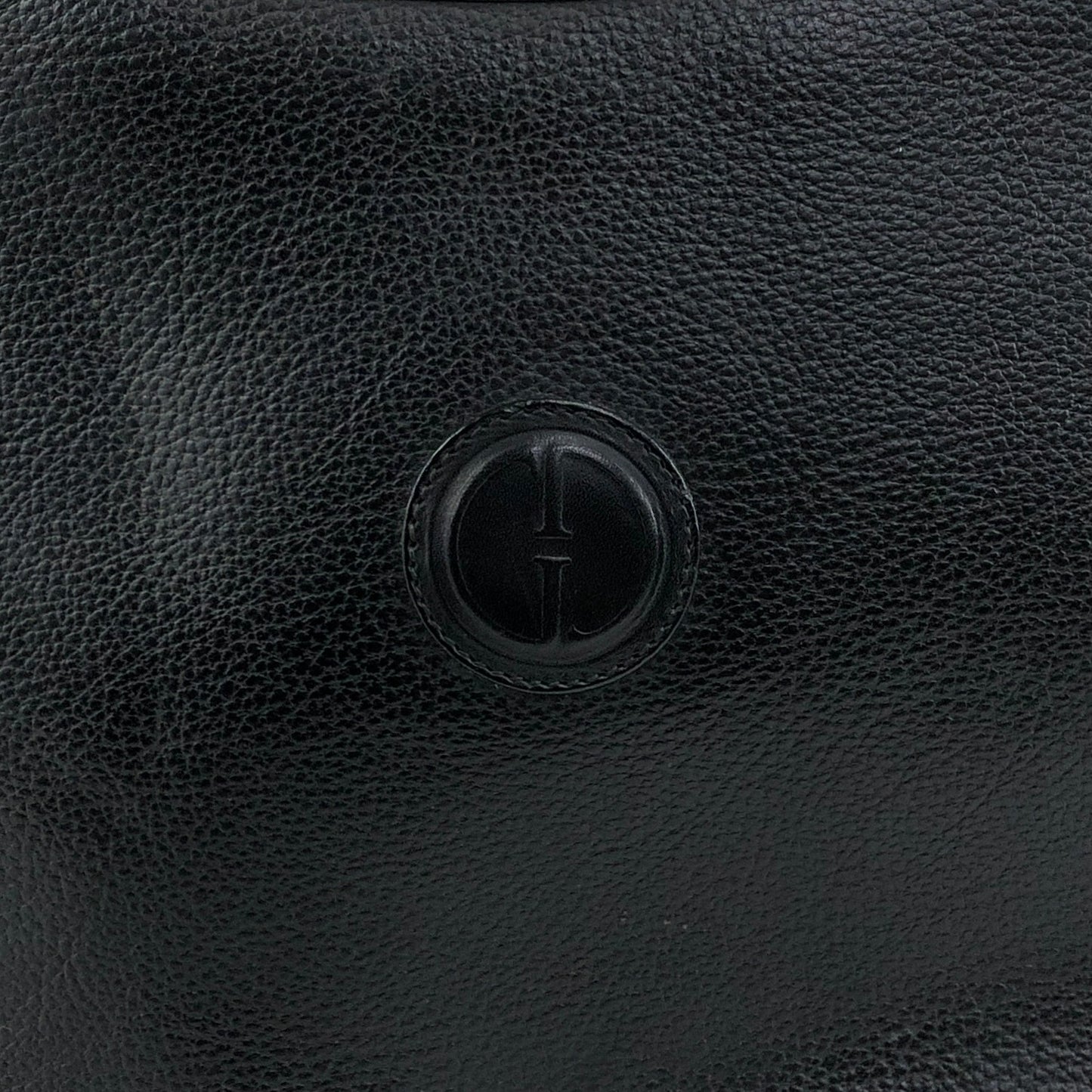 GUCCI Logo Shoulder bag Black Vintage u2u3ar