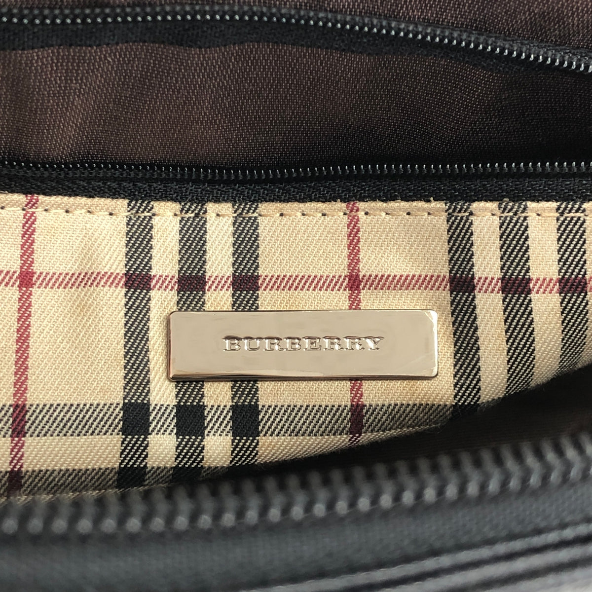 BURBERRY Logo Shoulder bag Black Vintage 6af2tn
