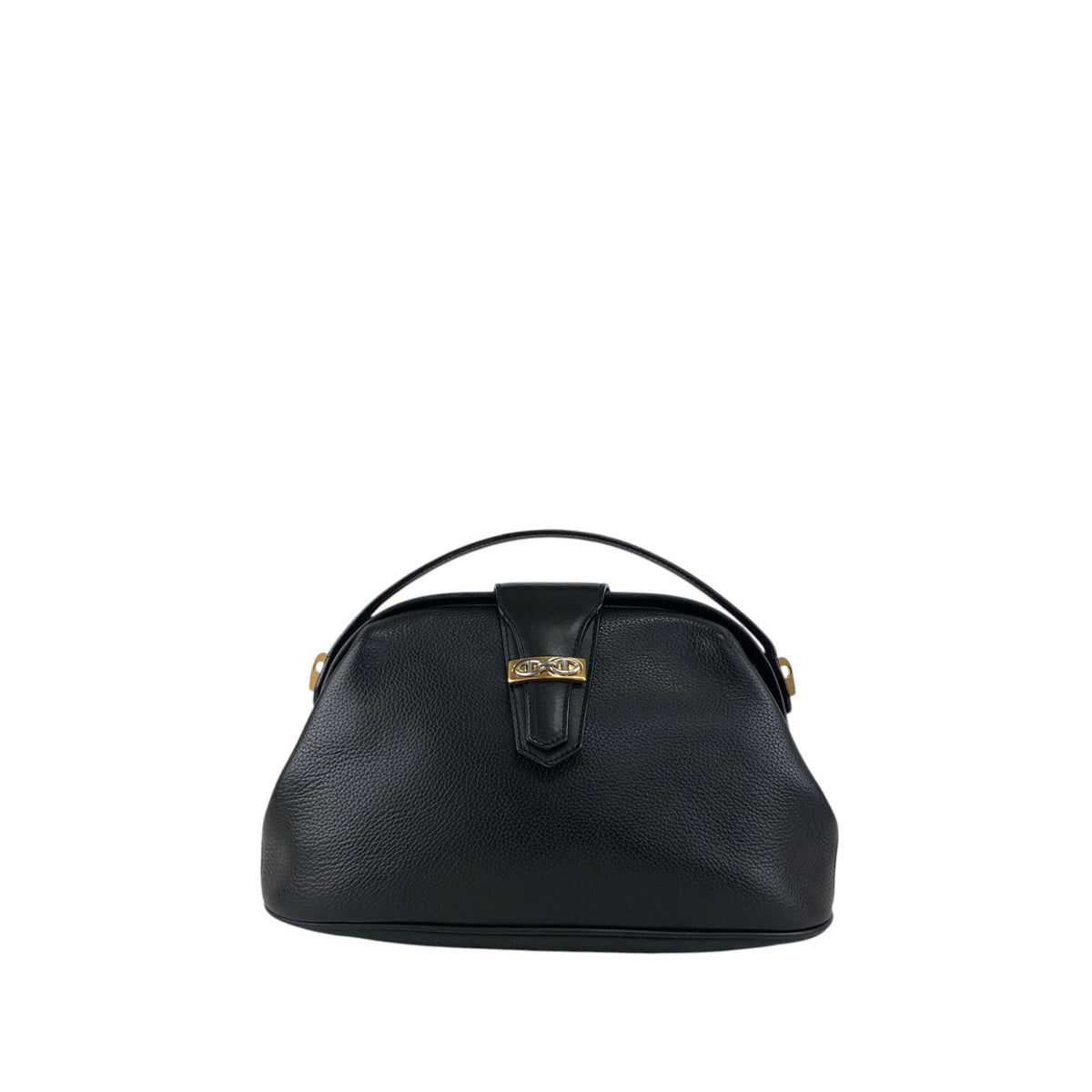 GUCCI Horse Bit Top Handle Handbag Black Vintage ied7b7