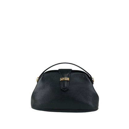 GUCCI Horse Bit Top Handle Handbag Black Vintage ied7b7