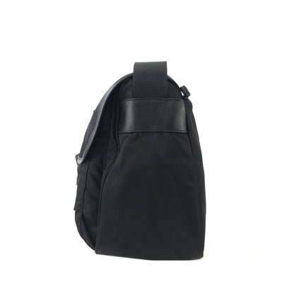 PRADA Triangle Logo Nylon Shoulder bag Black Vintage rm8y87