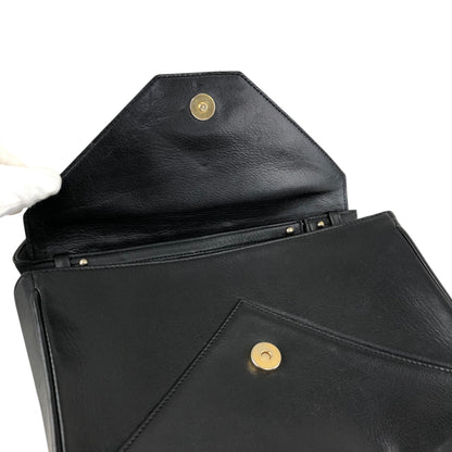 CELINE Triomphe Shoulder bag Black Vintage y7xmc7