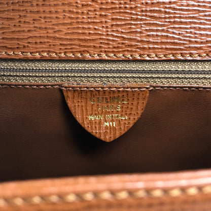 CELINE Gancini Two-way Handbag Shoulder bag Brown Vintage er5nhw
