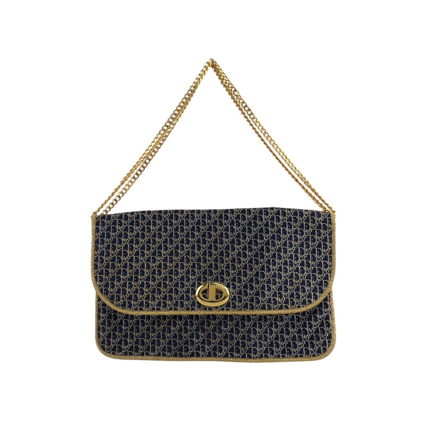 Christian Dior Trotter Chain Crossbody Navy Vintage gcy3i2