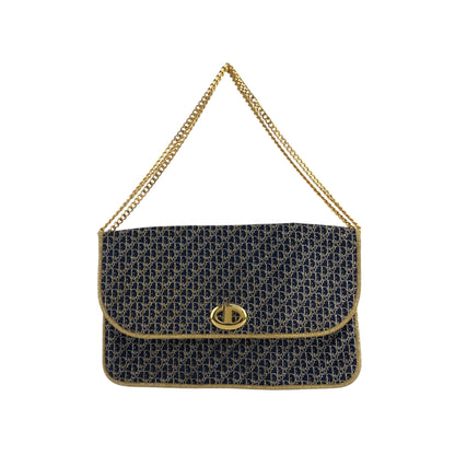 Christian Dior Trotter Chain Crossbody Navy Vintage gcy3i2