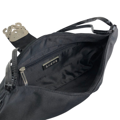 LOEWE Anagram Logo Small Handbag Black Vintage 3tugtm