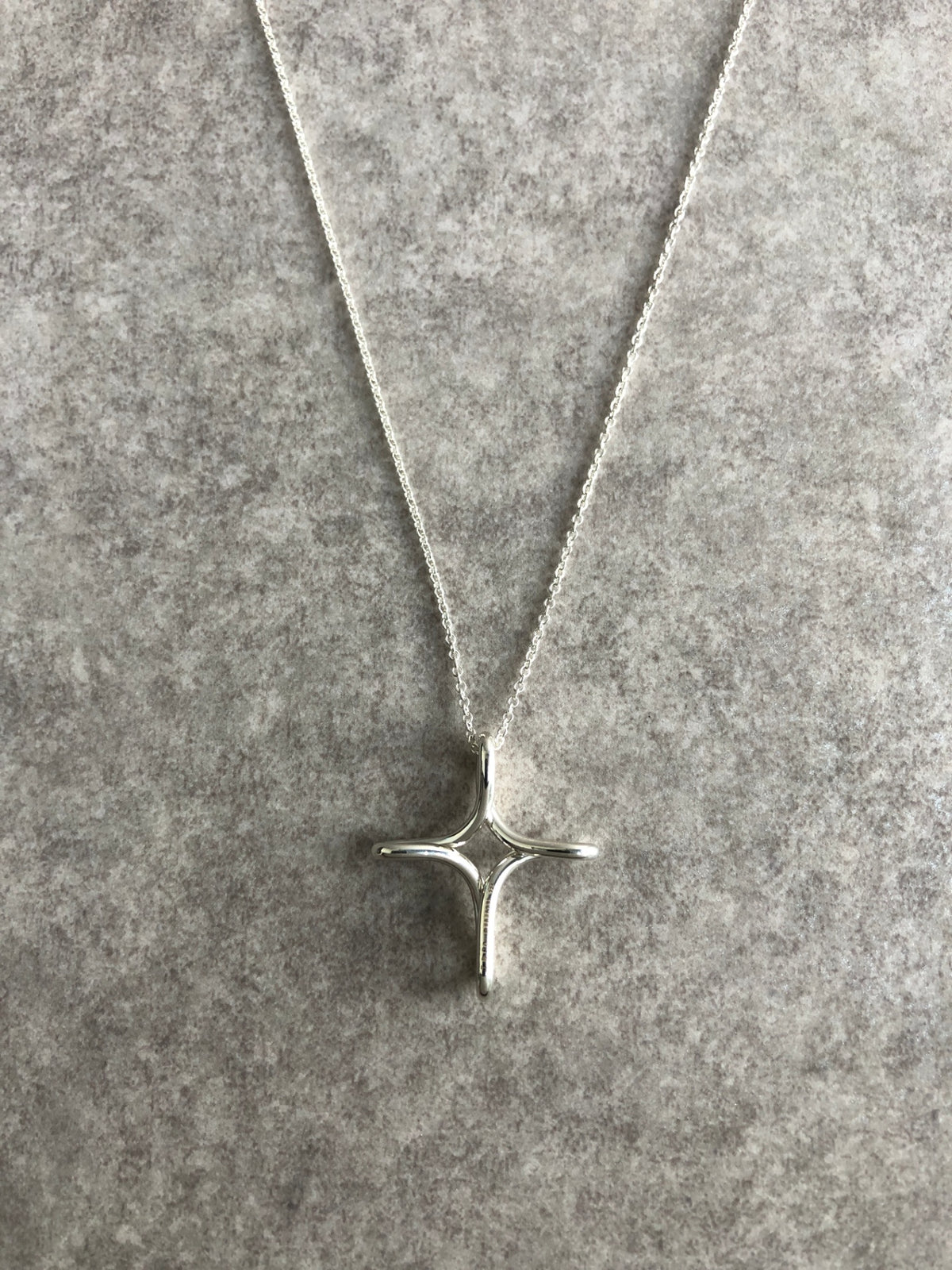 Tiffany & Co. SILVER925 Cross Necklace Silver Vintage wcr8r8