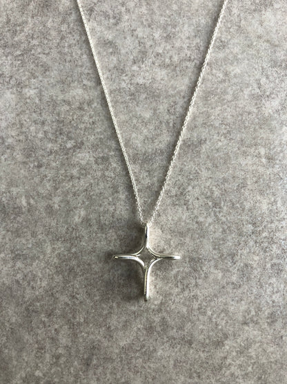 Tiffany & Co. SILVER925 Cross Necklace Silver Vintage wcr8r8