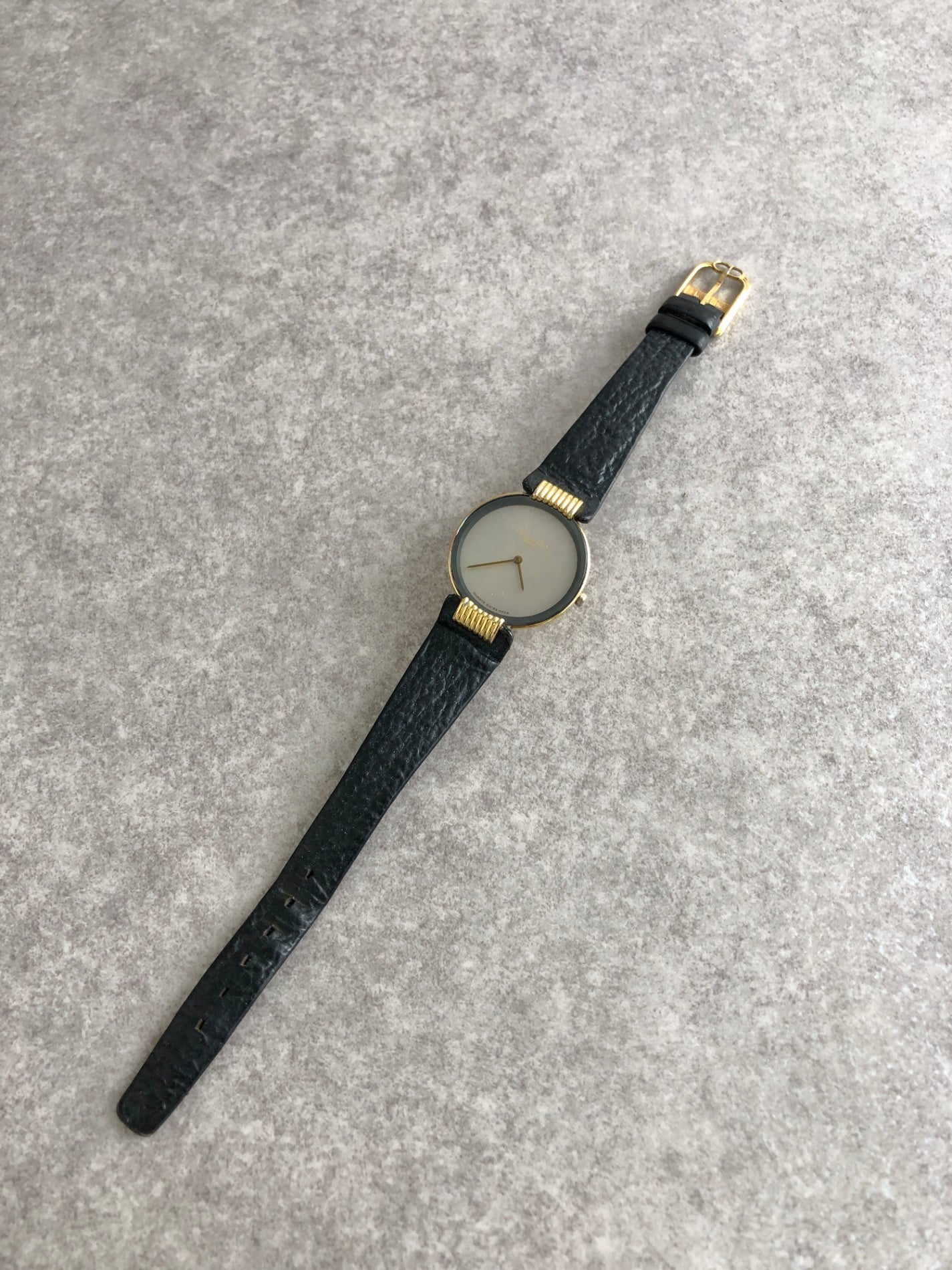 Christian Dior Quartz Watch Black Vintage ayfm3x