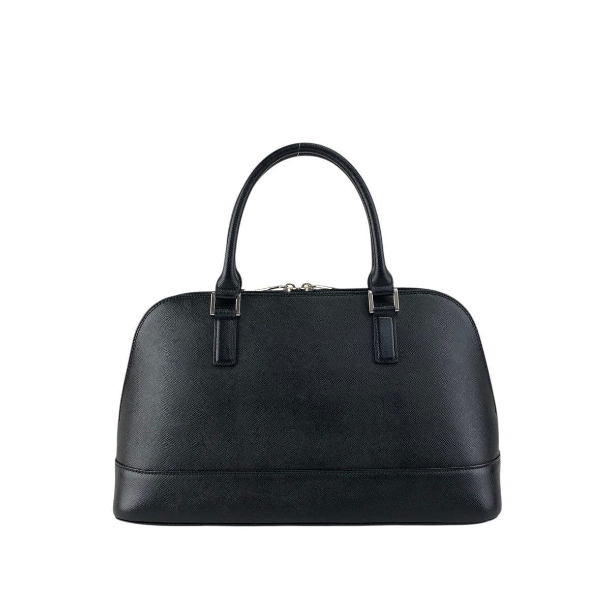 BURBERRY Logo Front Pocket Handbag Black Vintage rvwki4
