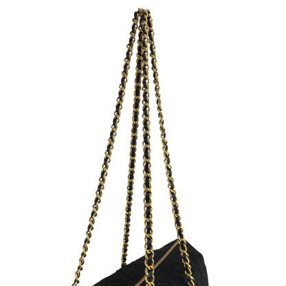 PRADA Triangle Logo Chain Shoulder bag Black Vintage dp2pec