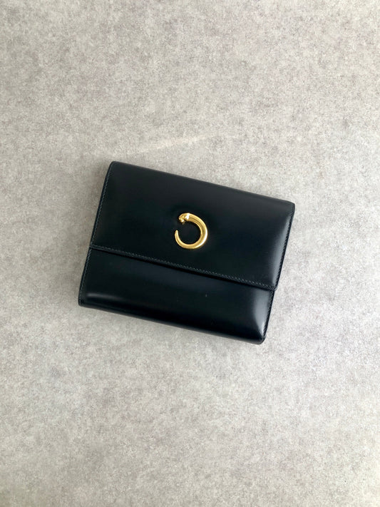 Cartier Trifold Wallet Black Vintage c3eb42