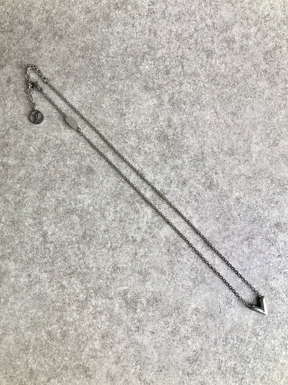 LOUIS VUITTON Necklace Silver Vintage wttc8c