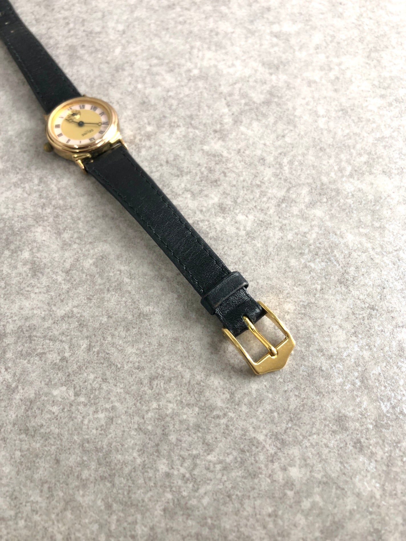 CELINE Quartz Watch Black Vintage 2vpwku