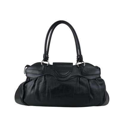 Salvatore Ferragamo Gancini Handbag Black Vintage igucky