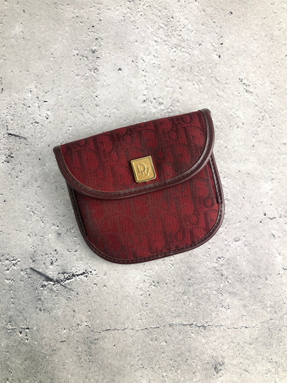 Christian Dior Trotter Coin Purse Red Vintage 4vky8y