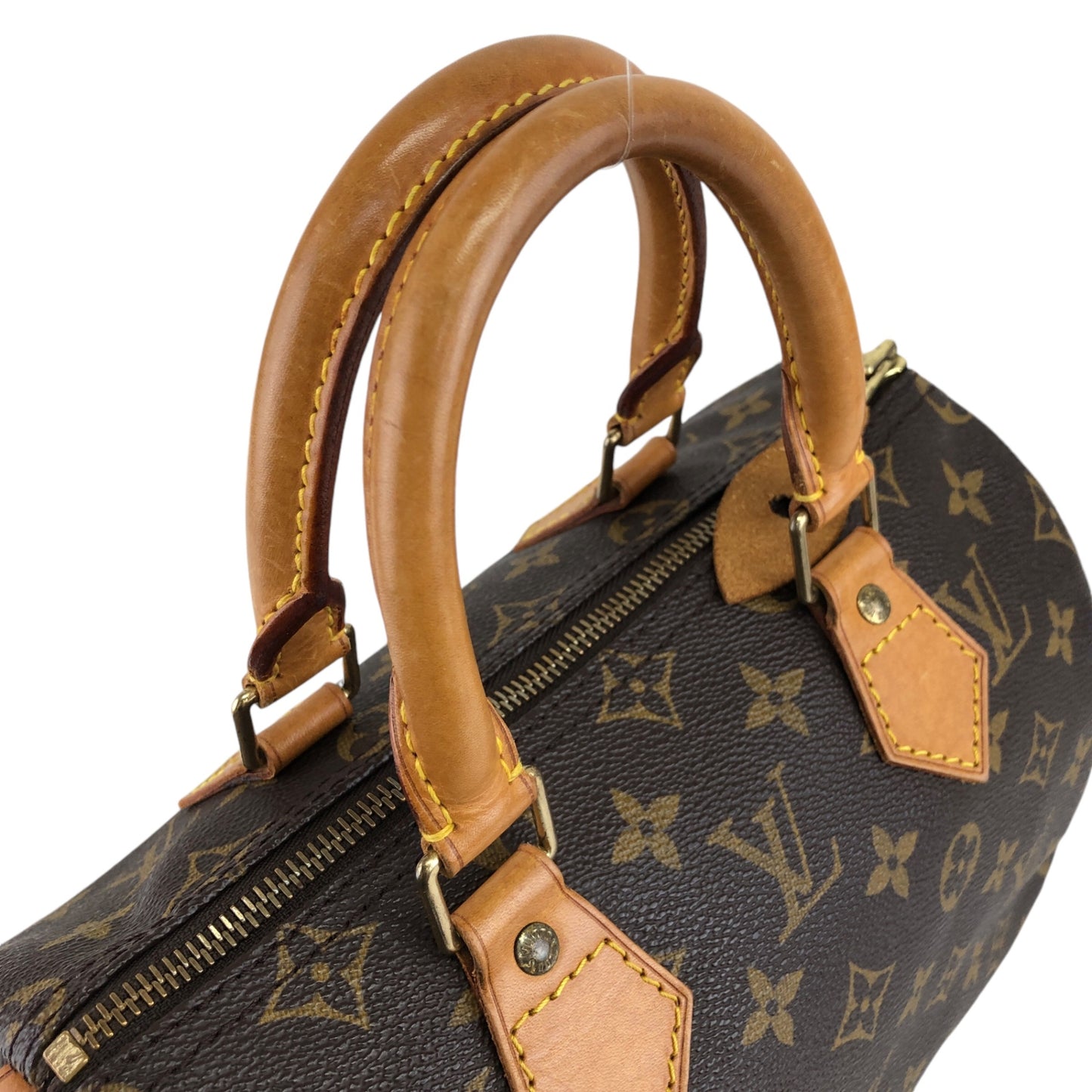 LOUIS VUITTON Monogram Handbag Boston bag Brown M41528 Vintage ausxgj