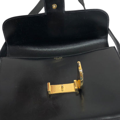 CELINE Horse Carriage Shoulder bag Black Vintage pupm4e