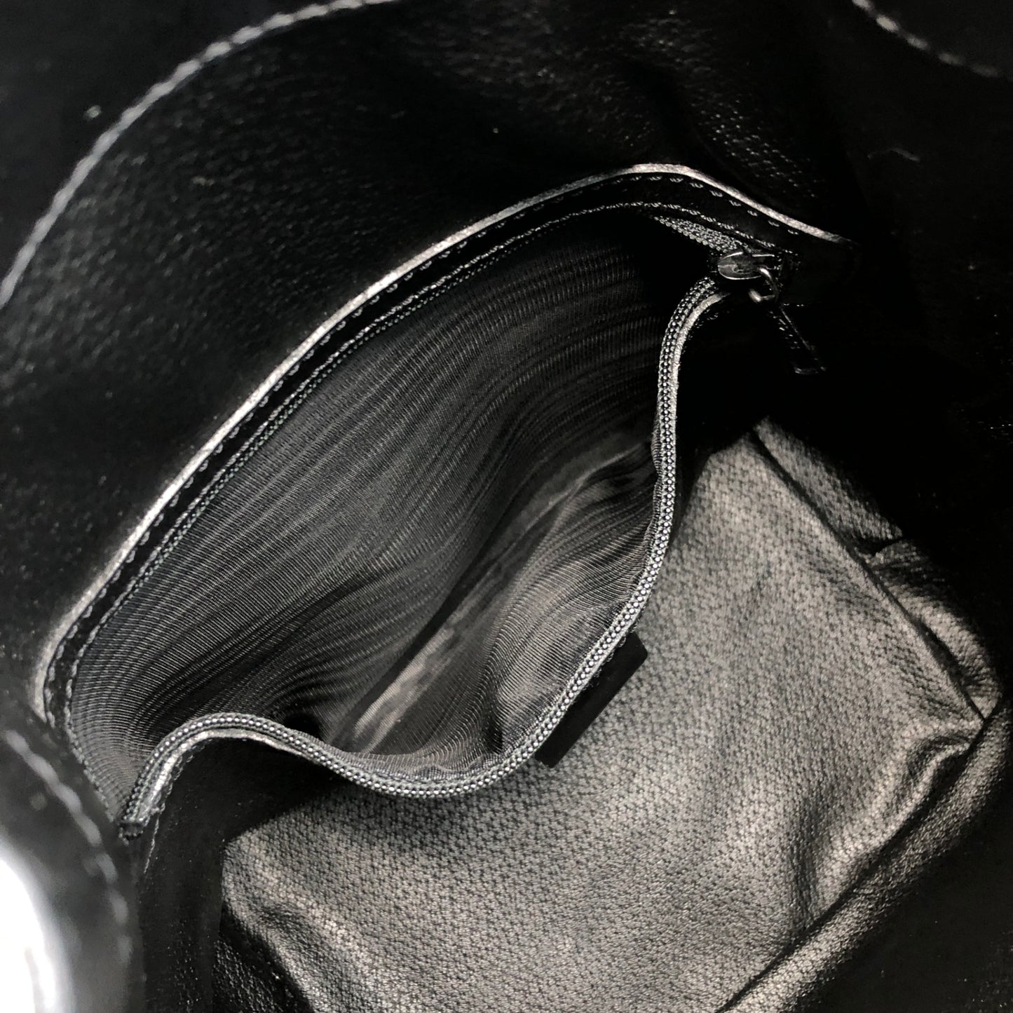 CELINE Macadam Blason Drawstring Shoulder bag Black Vintage ruunby