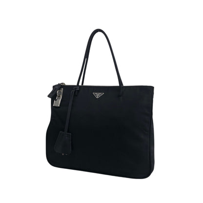 PRADA Tessuto Triangle Logo Black Vintage c2dsi6