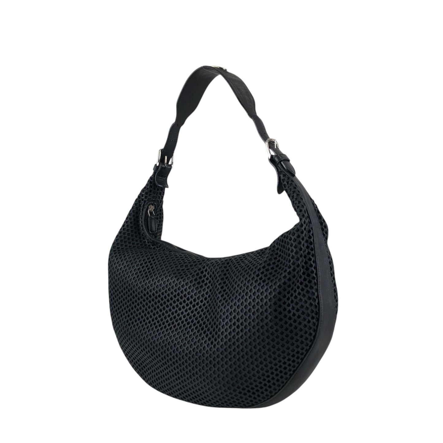 Christian Dior CD Logo Shoulder bag Hobobag Black Vintage psjdu3