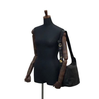 CELINE Gancini Shoulder bag Black Vintage etpu46