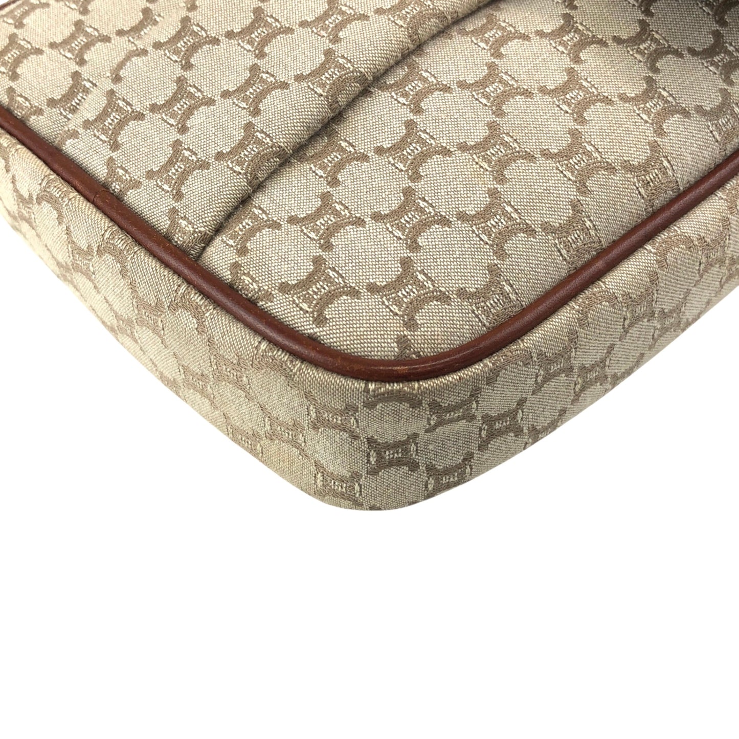 CELINE Blason Small Shoulder bag Beige Vintage yn4w5e