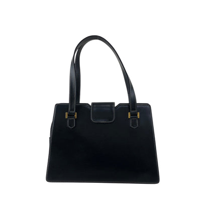 Christian Dior Logo Handbag Dark Navy Vintage undgi8