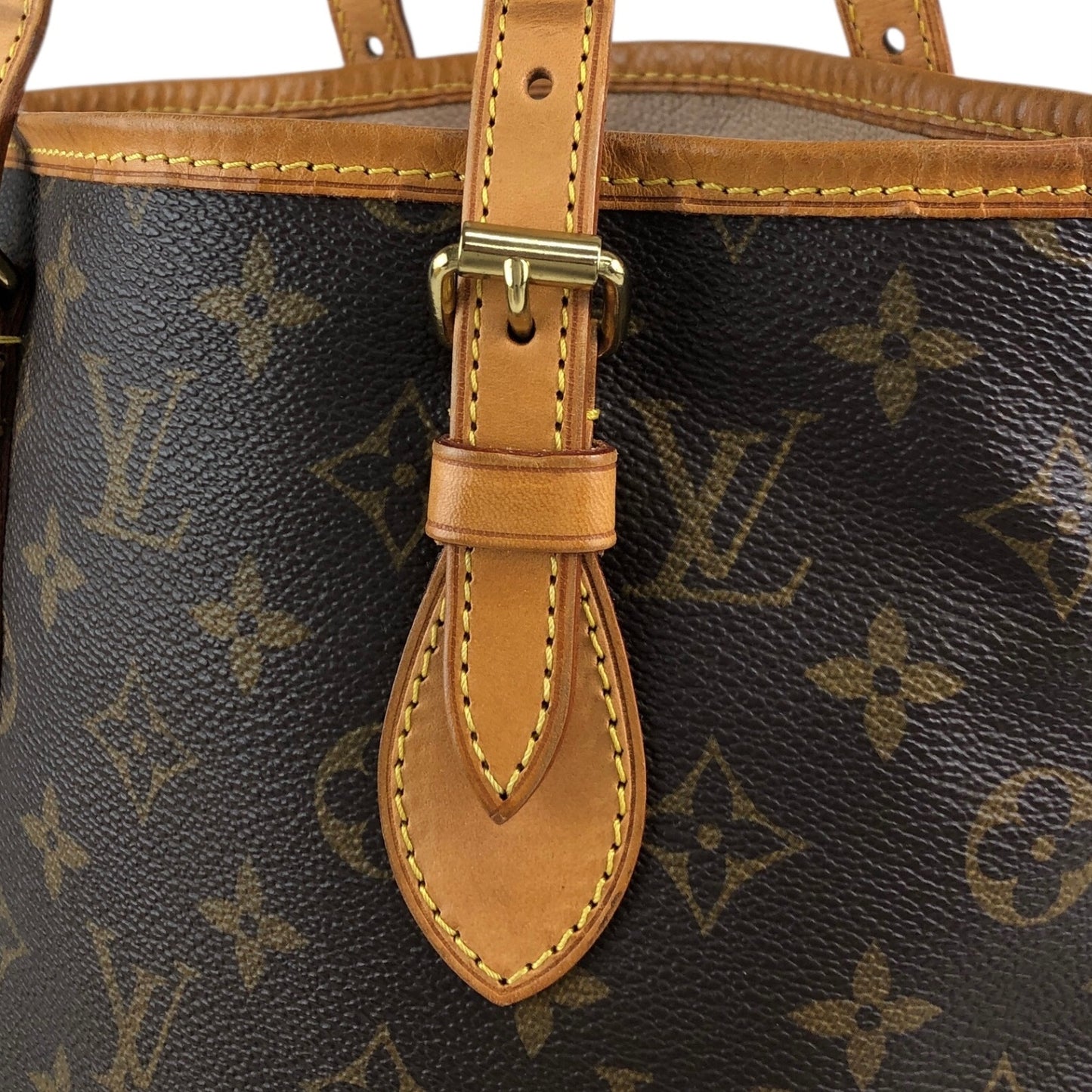 LOUIS VUITTON Monogram Handbag Brown M42238 Vintage wxysxm