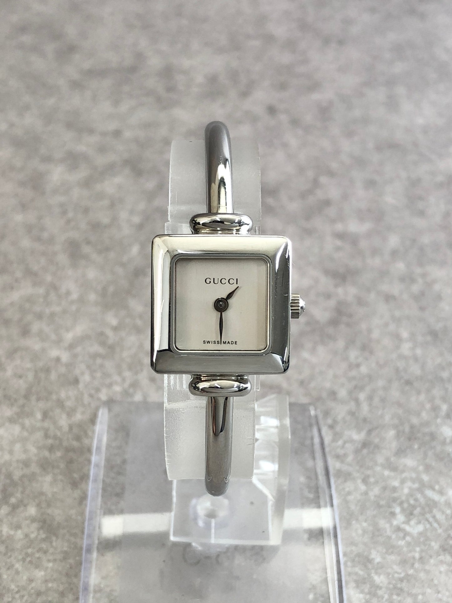 GUCCI Quartz Watch Silver 1900L Vintage ij6uej