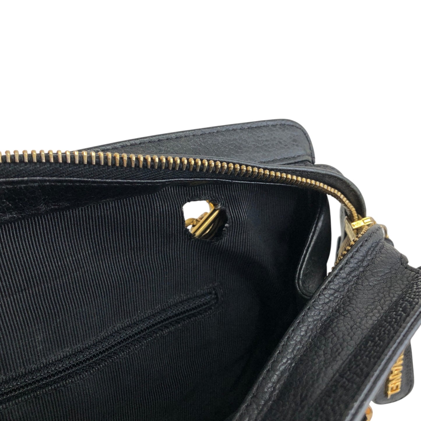 CHANEL Coco Mark Chain Shoulder bag Black Vintage gph8sd