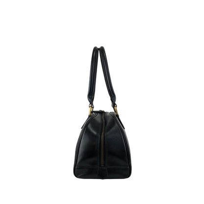 BURBERRY Logo Small Boston bag Handbag Black Vintage djr8rb