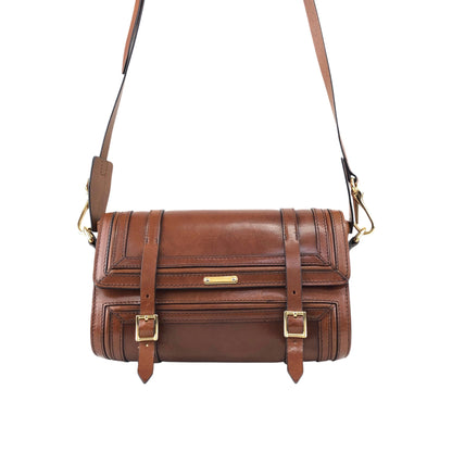 BURBERRYLogo Front Buckle Shoulder bag Brown Vintage 66nxby