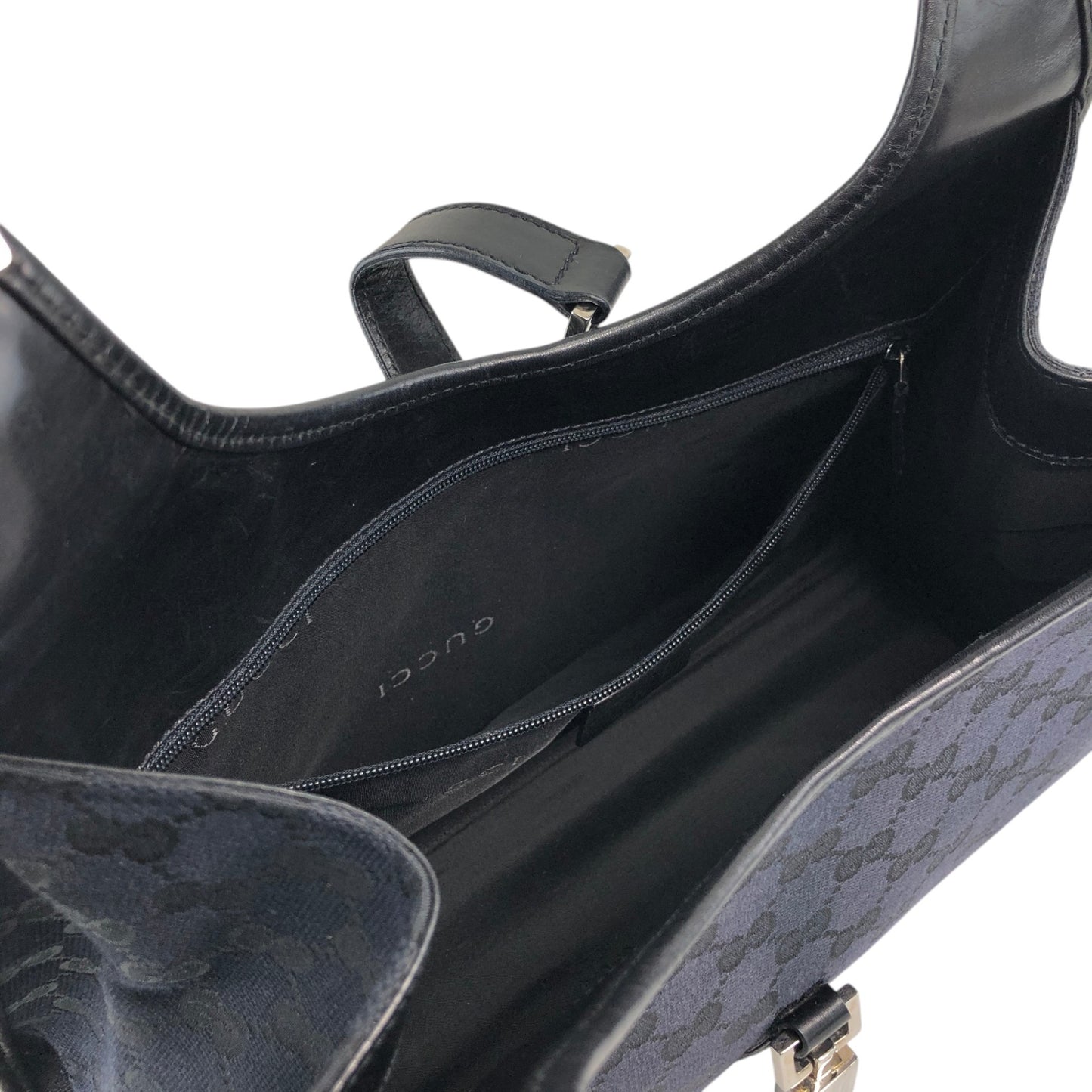 GUCCI Jackie Handbag Totebag Black Vintage xn56ma