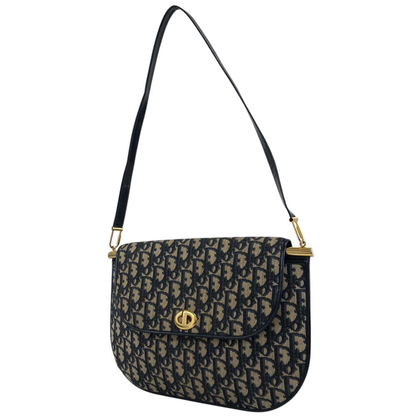 Christian Dior Trotter Shoulder bag Navy Vintage 2xwr2a