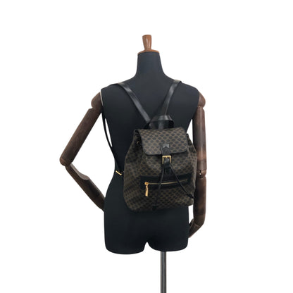 CELINE Macadam Logo Backpack Black Vintage ed4nn3