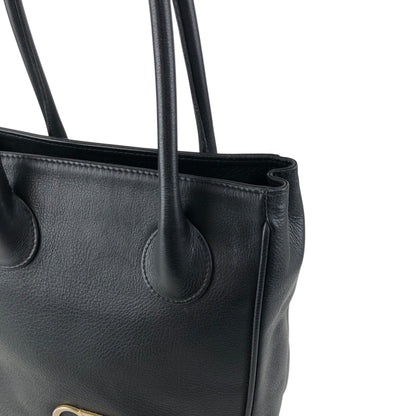 Christian Dior CD Logo Totebag Handbag Black Vintage gvanu8