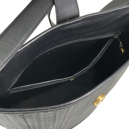 Christian Dior Logo Shoulder bag Black Vintage ysncmj