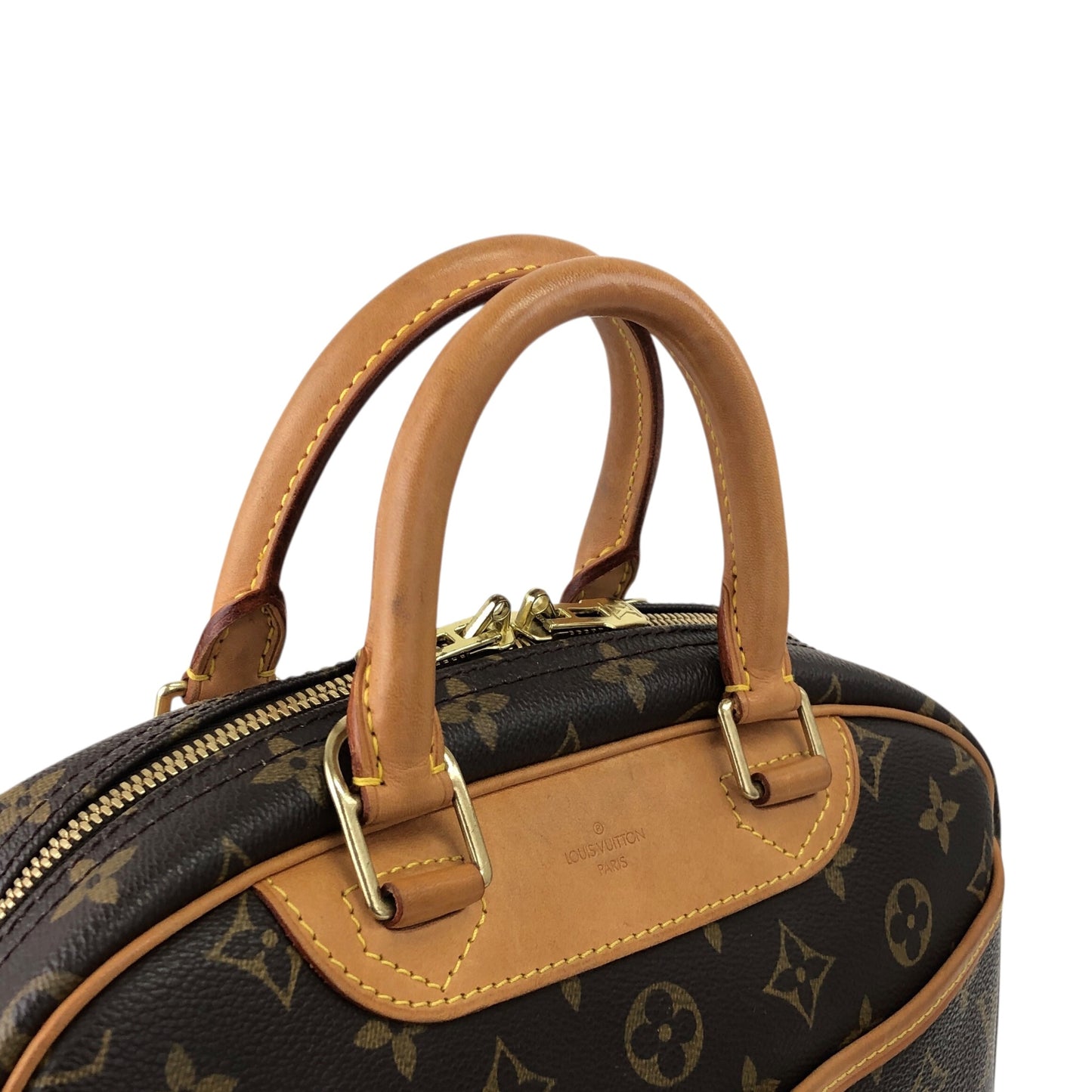 LOUIS VUITTON Monogram Handbag Brown Vintage wmhwus