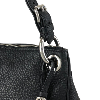 PRADA Logo Shoulder bag Black Vintage j4hmuw