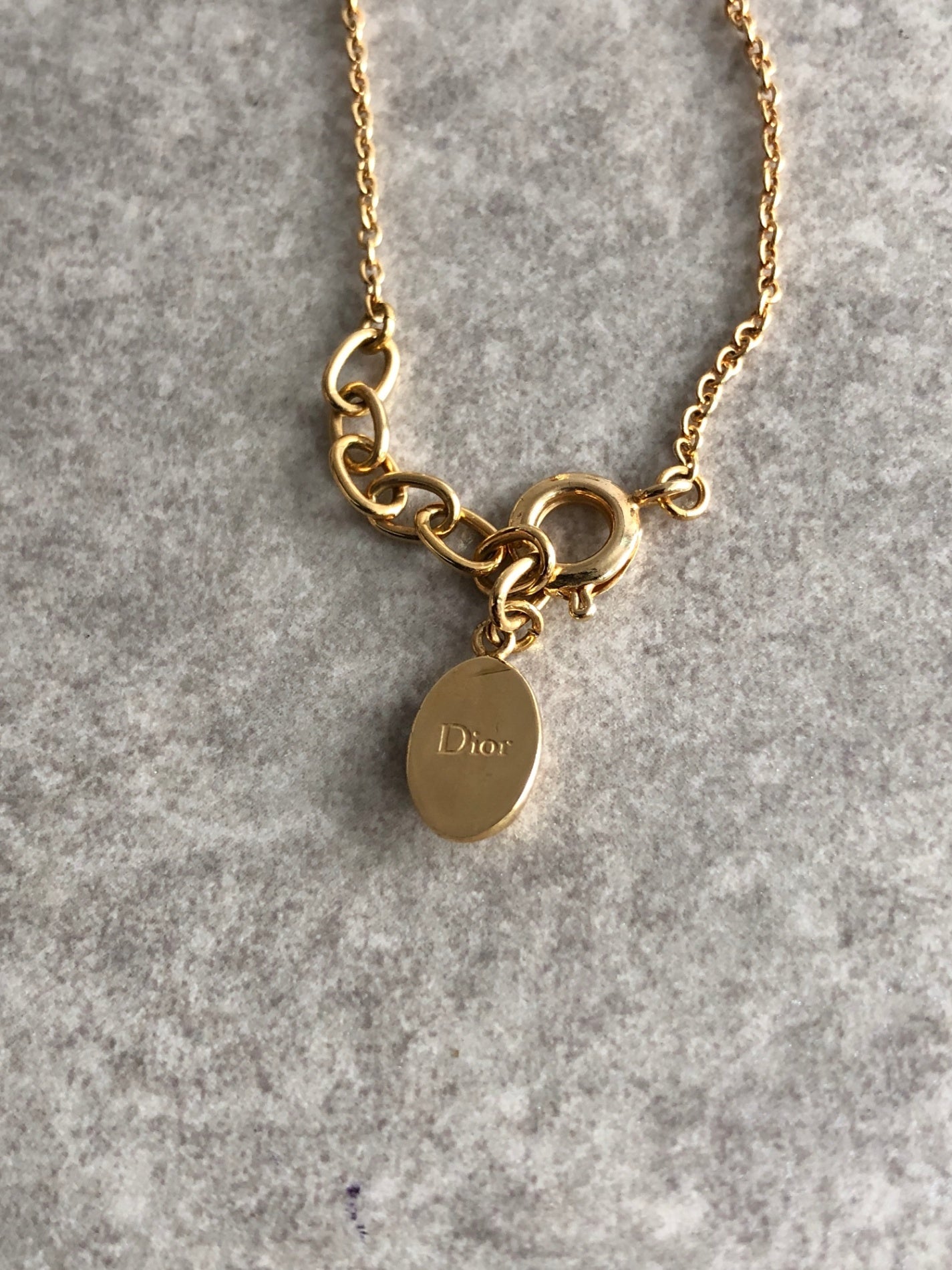 Christian Dior Stone Bracelet Gold×Pink Vintage 7bj8g5