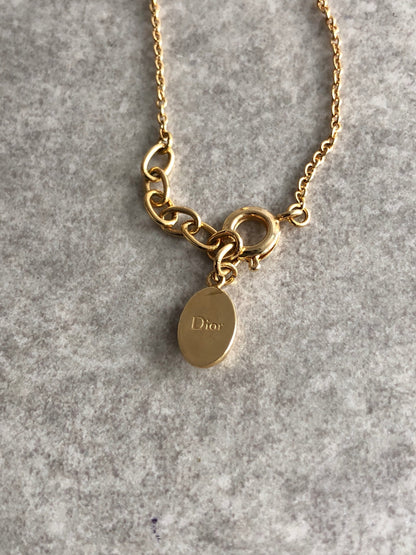 Christian Dior Stone Bracelet Gold×Pink Vintage 7bj8g5