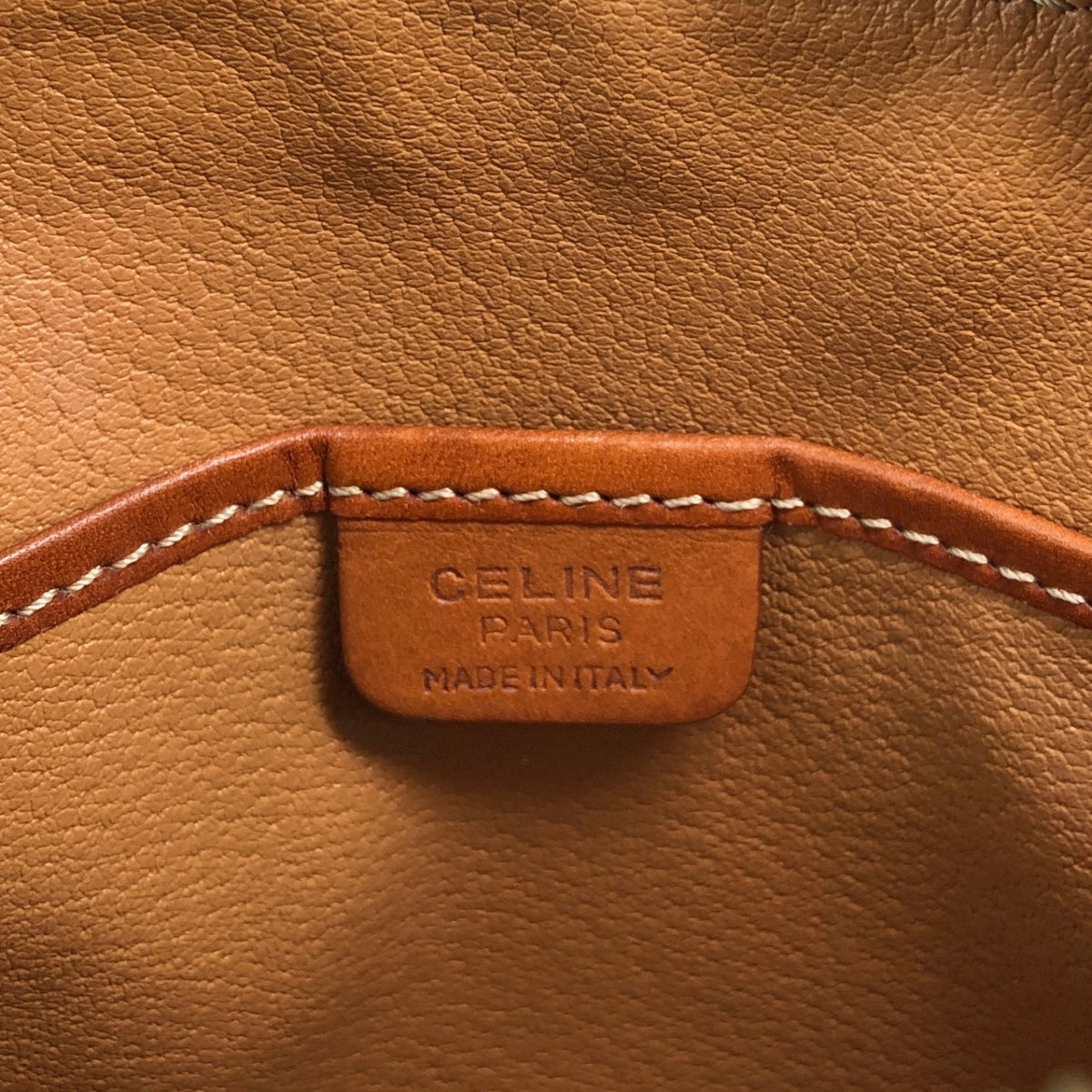 CELINE Macadam Two-way Handbag Shoulder bag Brown Vintage cwamvm