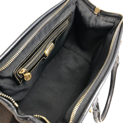 FENDI Pecan Two-way Small Boston bag Shoulder bag Brown×Black Vintage gyzceb
