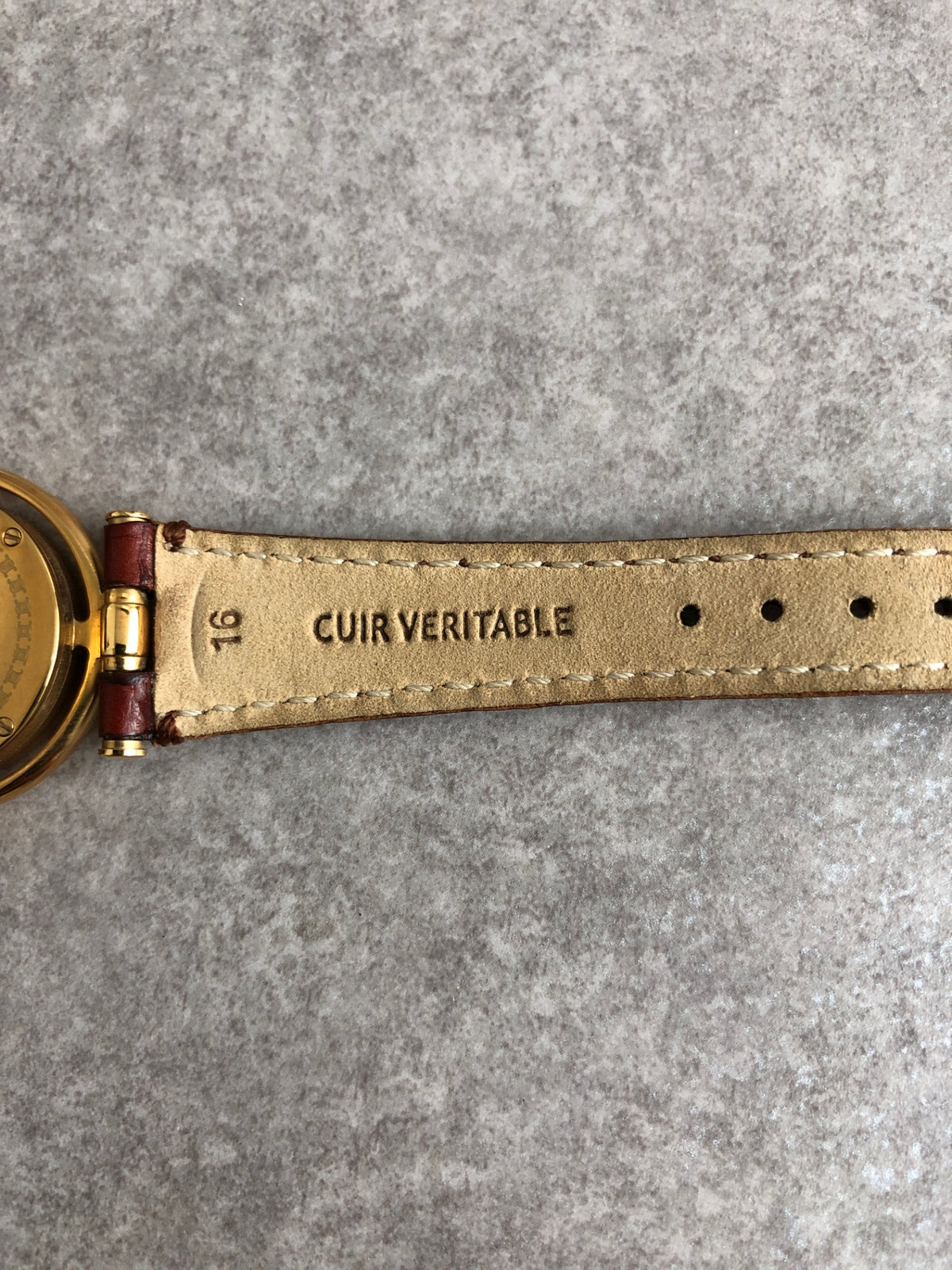 CELINE MARPLE Triomphe Quartz Watch Pink×Brown Vintage u3g646